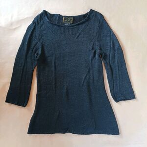 Vintage Diane Gemax Collection Tunic Sweater Size PM Black Long Sleeve 100% Silk